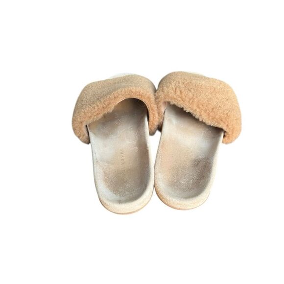 Jenni Kayne Shearling Slide Sandals Natural 40 - Picture 3 of 7